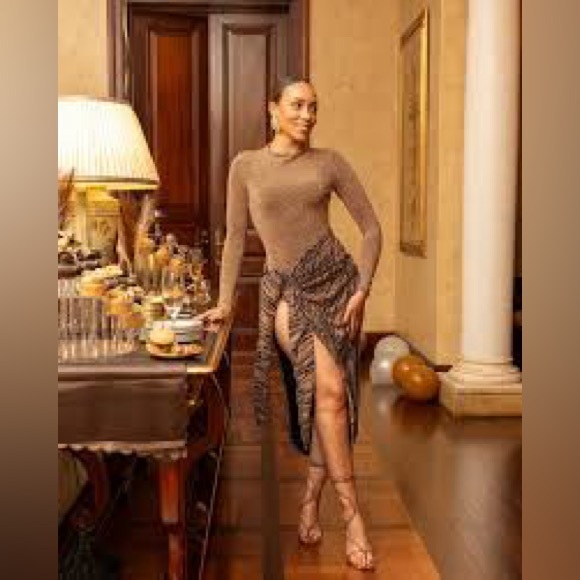 JLUXLABEL Brown Asymmetrical Skirt - Picture 4 of 7